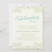 エレガントな50周年結婚記念日招待状 招待状 (正面)