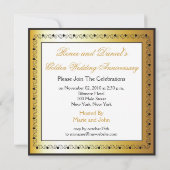 エレガントな50周年結婚記念日招待状 招待状 (裏面)