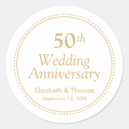 エレガントな50周年結婚記念日 ラウンドシール