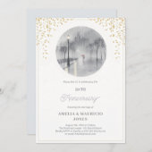 エレガントな50周年記念式典 招待状 (正面/裏面)