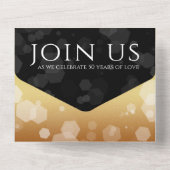 エレガントな50周年 ゴールデンウェディングアニバーサリー オールインワン招待状 (裏面)