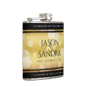 エレガントな50周年 ゴールデンウェディングアニバーサリー フラスク (右)