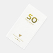 エレガントな50回目の結婚記念日の金色ハート (コーナー)
