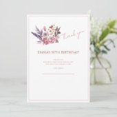 エレガントな50歳の誕生日お祝い　感謝のカード 招待状 (スタンド正面)