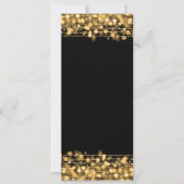 エレガントな50歳の誕生日パーティープログラム ゴールド 招待状 (裏面)