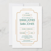 エレガントな50歳の誕生日パーティー招待状 招待状 (正面)