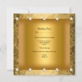 エレガントな50歳の誕生日パーティー ピアノ ヴィンテージ 招待状 (裏面)