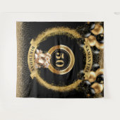 エレガントな50歳の誕生日 タペストリー ゴールドスパークル ヒール (正面(横))