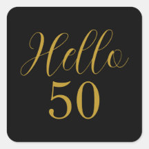 エレガントな50歳の誕生日 ブラック ゴールド