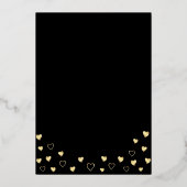 エレガントな50歳 & ファビュラス ソリッド ブラック & ゴールド 誕生日 箔招待状 (裏面)