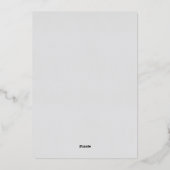 エレガントな50歳 & ファビュラス 誕生日パーティー 箔招待状 (裏面)