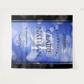 エレガントな51周年サファイア結婚記念日 タペストリー (正面(横))