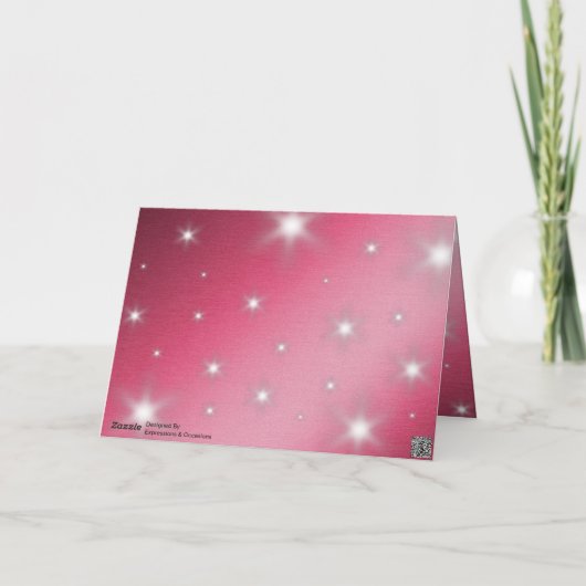 エレガントな52星ルビー結婚記念日 サンキューカード (裏面)