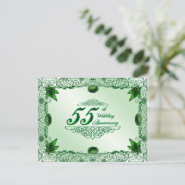 エレガントな55周年結婚記念日の招待状 4.25 x 5.5 招待状