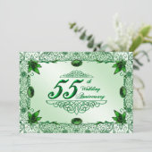 エレガントな55周年結婚記念日の5x7招待状 招待状 (スタンド正面)