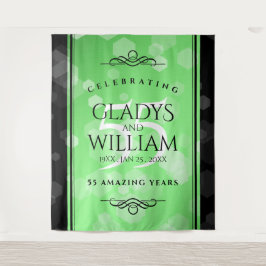 エレガントな55周年 エメラルド ウェディング アニバーサリー タペストリー