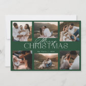 エレガントな6枚の写真のクリスマスカード シーズンカード (正面)