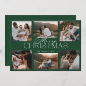 エレガントな6枚の写真のクリスマスカード シーズンカード (正面/裏面)