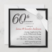 エレガントな60周年パーティー招待状 招待状 (正面)
