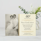 エレガントな60周年結婚記念日パーティーの招待状 招待状 (スタンド正面)