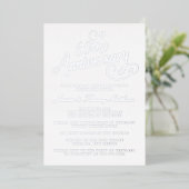 エレガントな60回目ダイヤモンド結婚記念日の本物 箔招待状 (立ち正面)