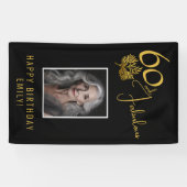 エレガントな60歳とファビュラス ツイグスの60歳誕生日写真 横断幕 (横)