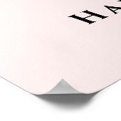 エレガントな60歳のピンクの誕生日パーティー ポスター (角)