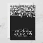 エレガントな60歳の誕生日パーティーがシルバーを煌めく 招待状 (裏面)