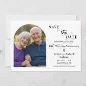 エレガントな65周年結婚記念日の写真 セーブザデート (正面)