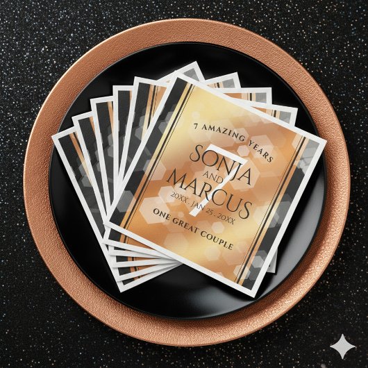 エレガントな7周年銅婚式のお祝い