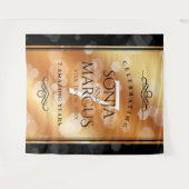 エレガントな7周年銅婚式のお祝い タペストリー (正面(横))