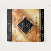 エレガントな7周年銅婚式のお祝い タペストリー (正面(横))