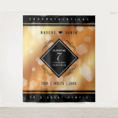 エレガントな7周年銅婚式のお祝い タペストリー (正面)