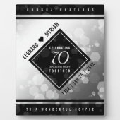 エレガントな70周年プラチナ結婚記念日 フォトプラーク (正面)