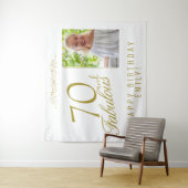 エレガントな70歳とファビュラスな誕生日写真用背景 タペストリー (インサイチュ)