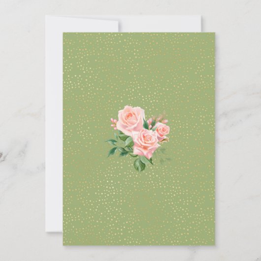 エレガントな70歳の誕生日お祝い水彩グリ 招待状 (裏面)