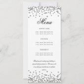 エレガントな70歳の誕生日プログラムメニュー ありがとう シルバー 招待状 (裏面)