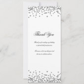 エレガントな70歳の誕生日プログラム ありがとう シルバー 招待状 (裏面)