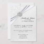 エレガントな75周年ダイヤモンドアニバーサリーデザイン 招待状 (正面)
