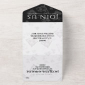 エレガントな75周年ダイヤモンド結婚記念日 オールインワン招待状 (外側)