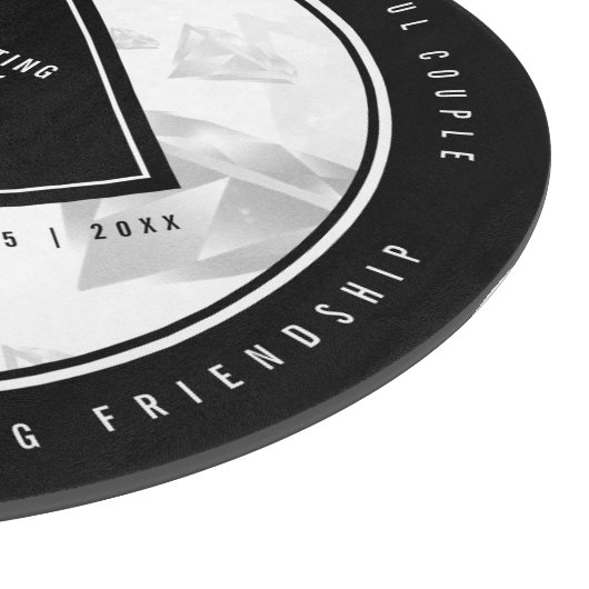 エレガントな75周年ダイヤモンド結婚記念日 カッティングボード (角)