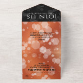 エレガントな8周年ブロンズ結婚記念日お祝い オールインワン招待状 (外側)