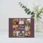 エレガントな8枚の写真のクリスマスカード シーズンポストカード (スタンド正面)