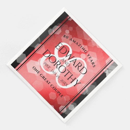 エレガントな80周年ルビー結婚記念日お祝い (コーナー)