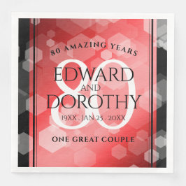 エレガントな80周年ルビー結婚記念日お祝い