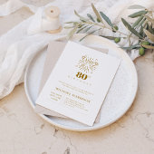 エレガントな80歳の誕生日パーティー招待状 いくつになっても 招待状