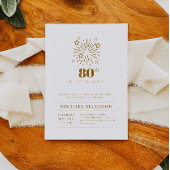 エレガントな80歳の誕生日パーティー招待状 いくつになっても 招待状