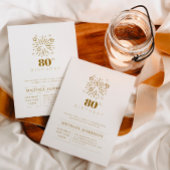 エレガントな80歳の誕生日パーティー招待状 いくつになっても 招待状