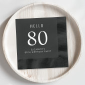 エレガントな80歳の誕生日パーティー 箔ナプキン