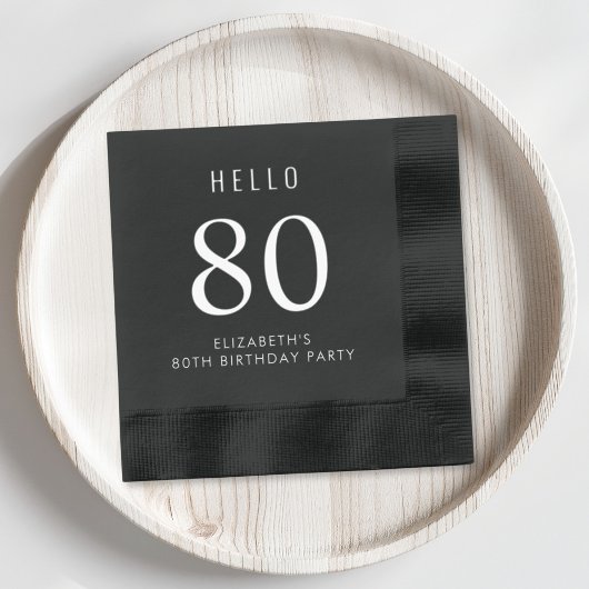 エレガントな80歳の誕生日パーティー 箔ナプキン